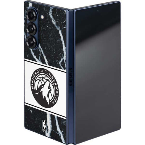 NBA Minnesota Timberwolves Marble Galaxy Z Fold6 Skin