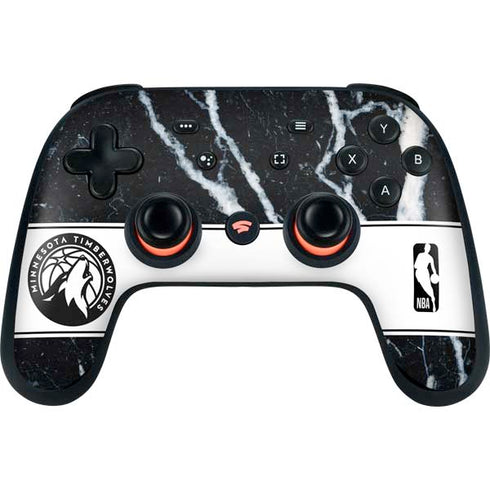 NBA Minnesota Timberwolves Marble Google Stadia Controller Skin