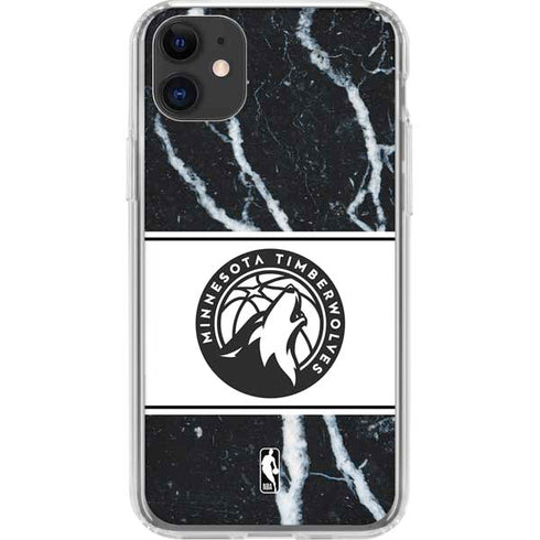 NBA Minnesota Timberwolves Marble iPhone 11 Clear Case
