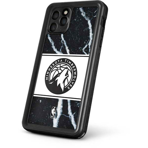 NBA Minnesota Timberwolves Marble iPhone 11 Pro Waterproof Case