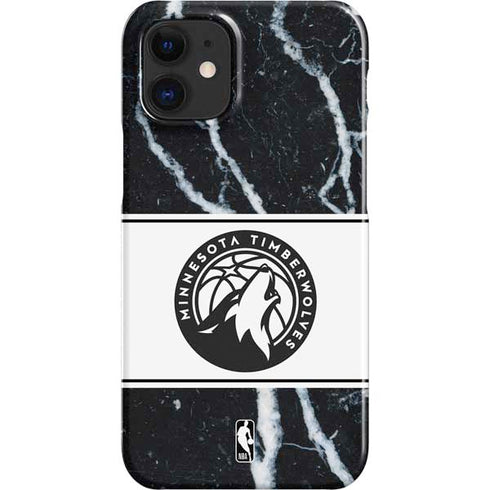 NBA Minnesota Timberwolves Marble iPhone 12 Mini Lite Case
