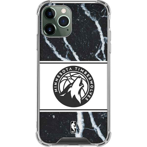 NBA Minnesota Timberwolves Marble iPhone 12 Pro Clear Case