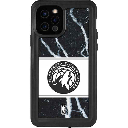 NBA Minnesota Timberwolves Marble iPhone 12 Pro Waterproof Case