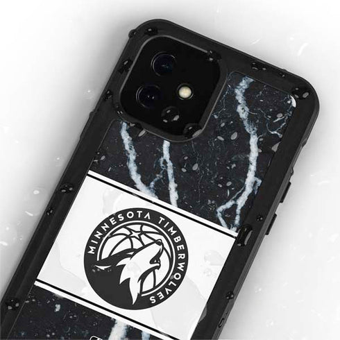 NBA Minnesota Timberwolves Marble iPhone 12 Waterproof Case