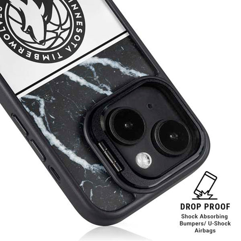 NBA Minnesota Timberwolves Marble iPhone 14 Kickstand Case