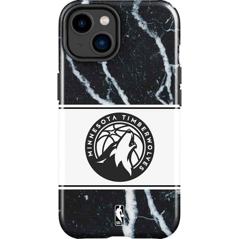 NBA Minnesota Timberwolves Marble iPhone 14 Plus Impact Case