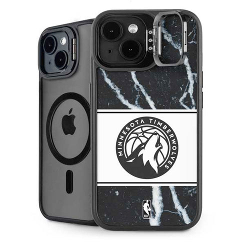 NBA Minnesota Timberwolves Marble iPhone 14 Plus Kickstand Case