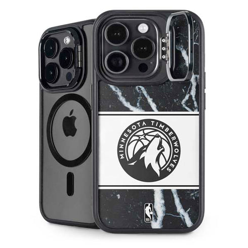 NBA Minnesota Timberwolves Marble iPhone 14 Pro Kickstand Case