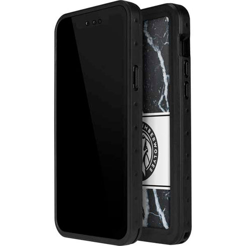 NBA Minnesota Timberwolves Marble iPhone 14 Pro Max Waterproof Case