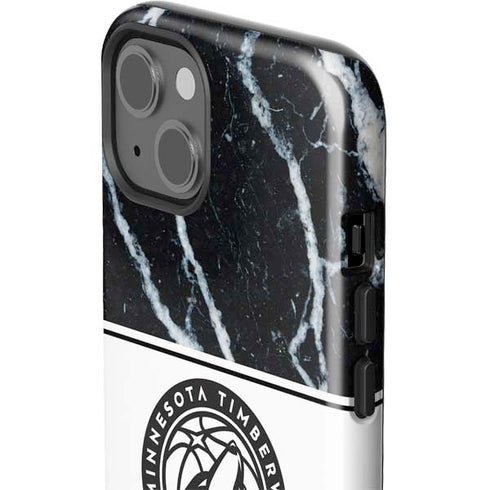 NBA Minnesota Timberwolves Marble iPhone 15 Plus Impact Case