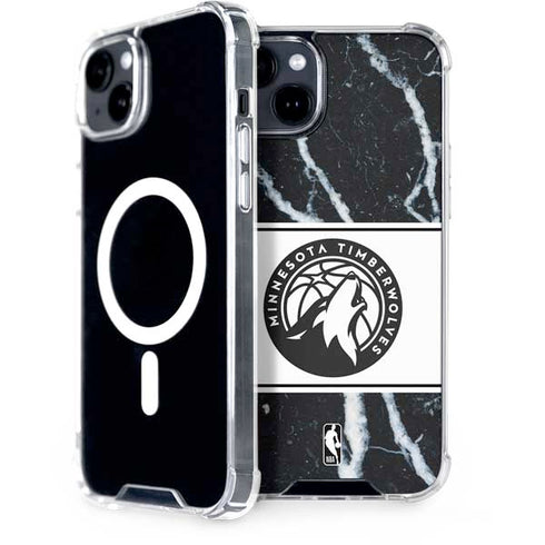 NBA Minnesota Timberwolves Marble iPhone 15 Plus MagSafe Case