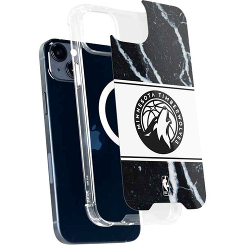 NBA Minnesota Timberwolves Marble iPhone 15 Plus MagSafe Case
