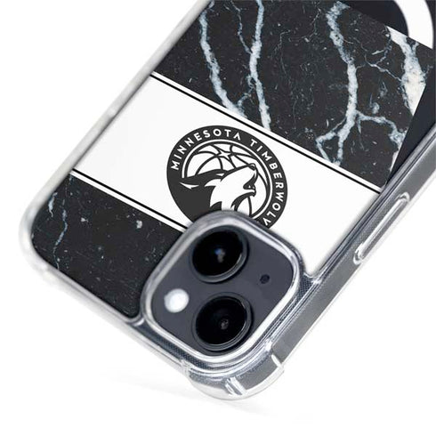NBA Minnesota Timberwolves Marble iPhone 15 Plus MagSafe Case