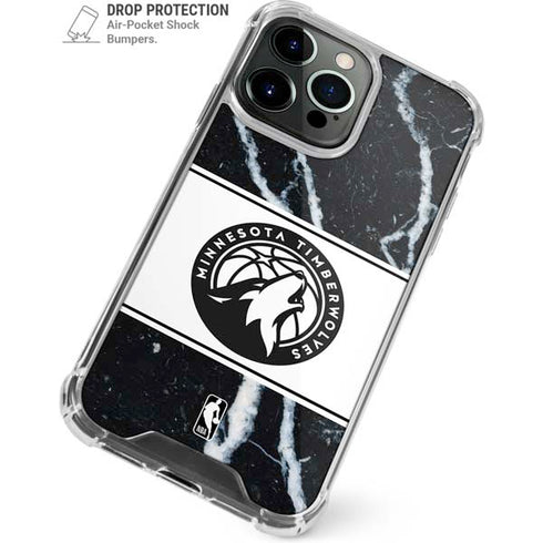 NBA Minnesota Timberwolves Marble iPhone 15 Pro Clear Case