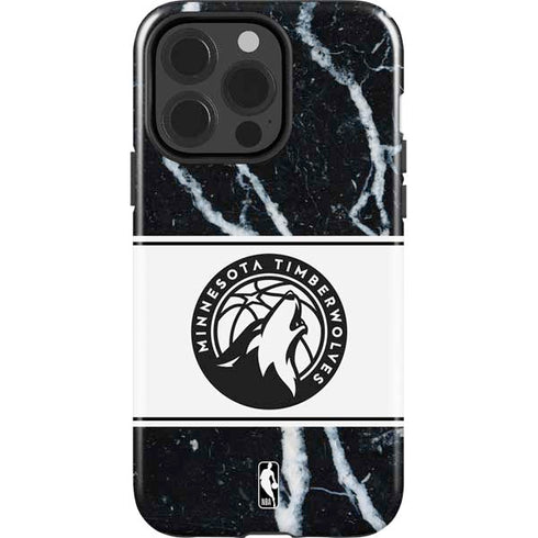 NBA Minnesota Timberwolves Marble iPhone 15 Pro Impact Case