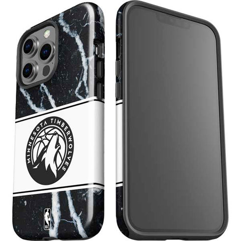 NBA Minnesota Timberwolves Marble iPhone 15 Pro Impact Case