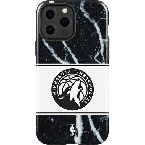 NBA Minnesota Timberwolves Marble iPhone 15 Pro Max Impact Case