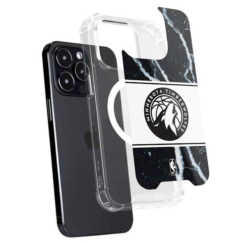 NBA Minnesota Timberwolves Marble iPhone 15 Pro Max MagSafe Case