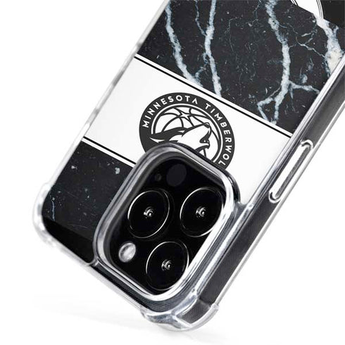 NBA Minnesota Timberwolves Marble iPhone 15 Pro Max MagSafe Case