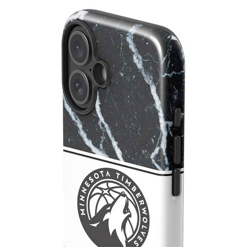 NBA Minnesota Timberwolves Marble iPhone 16 Impact Case