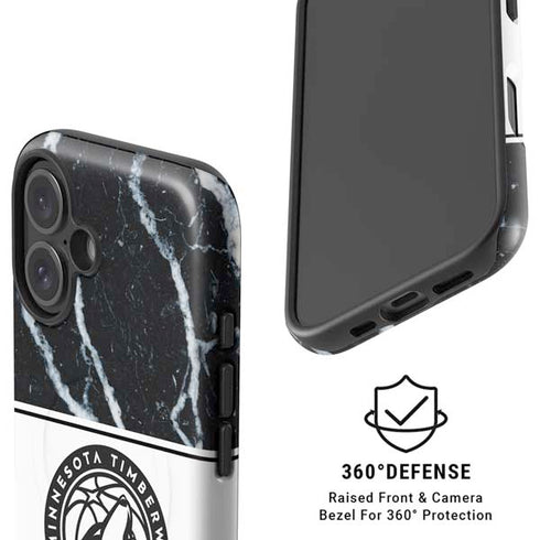 NBA Minnesota Timberwolves Marble iPhone 16 Magsafe Impact Case