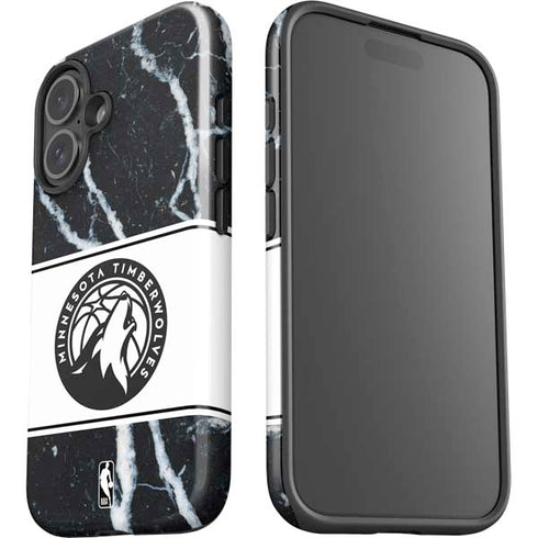NBA Minnesota Timberwolves Marble iPhone 16 Plus Impact Case