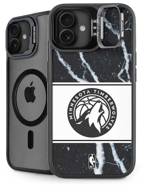 NBA Minnesota Timberwolves Marble iPhone 16 Plus Kickstand Case