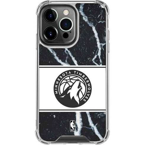 NBA Minnesota Timberwolves Marble iPhone 16 Pro Max Clear Case