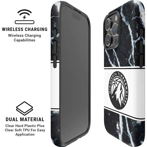 NBA Minnesota Timberwolves Marble iPhone 16 Pro Max Magsafe Impact Case