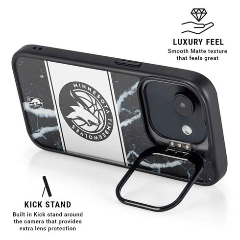 NBA Minnesota Timberwolves Marble iPhone 16e Kickstand Case