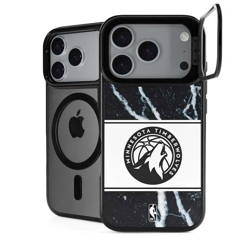 NBA Minnesota Timberwolves Marble iPhone 18 Pro Kickstand Case