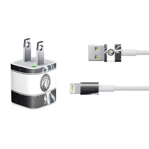 NBA Minnesota Timberwolves Marble iPhone Charger (5W USB) Skin