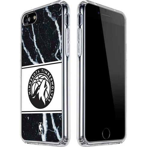 NBA Minnesota Timberwolves Marble iPhone SE (2nd & 3rd Gen) Clear Case
