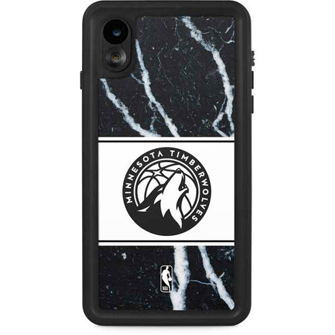 NBA Minnesota Timberwolves Marble iPhone XR Waterproof Case