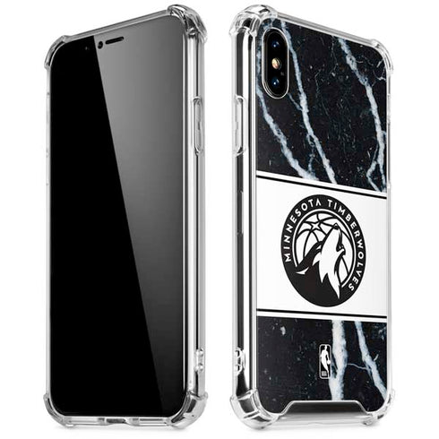 NBA Minnesota Timberwolves Marble iPhone XS Max Clear Case