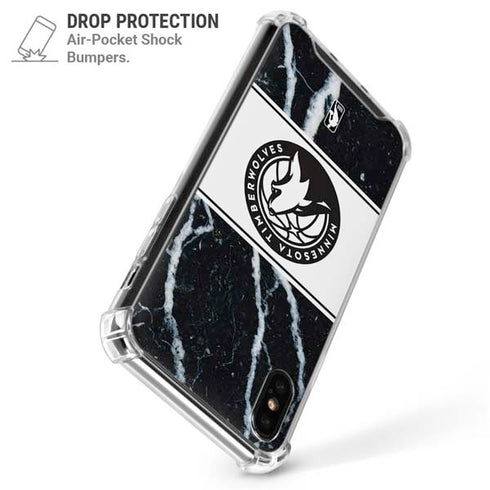 NBA Minnesota Timberwolves Marble iPhone XS Max Clear Case