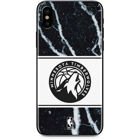 NBA Minnesota Timberwolves Marble iPhone XS Skin