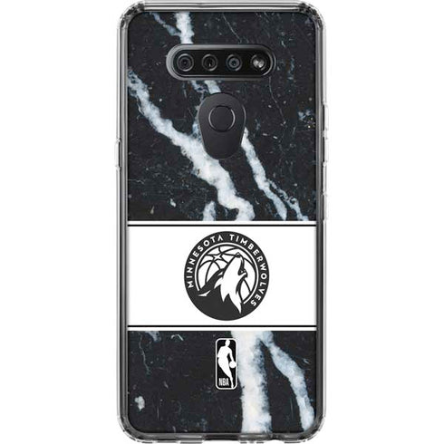 NBA Minnesota Timberwolves Marble LG K51/Q51 Clear Case