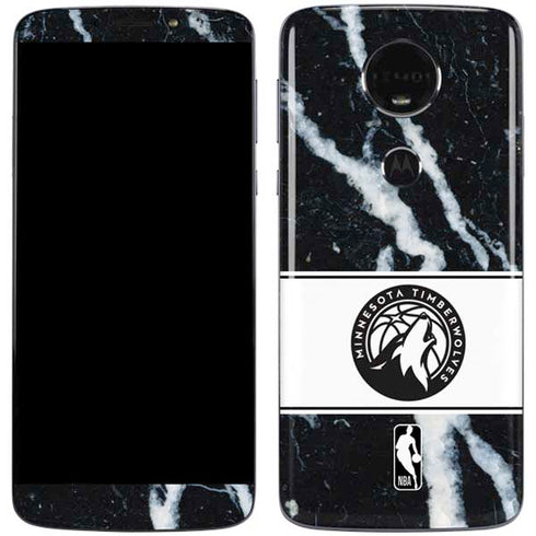 NBA Minnesota Timberwolves Marble Moto E5 Plus Skin