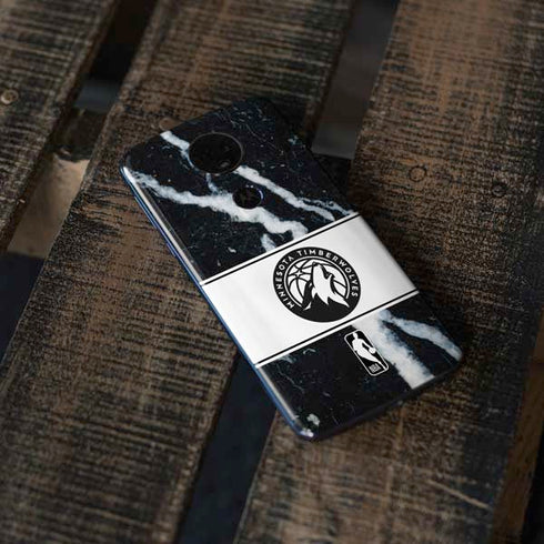 NBA Minnesota Timberwolves Marble Moto E5 Plus Skin