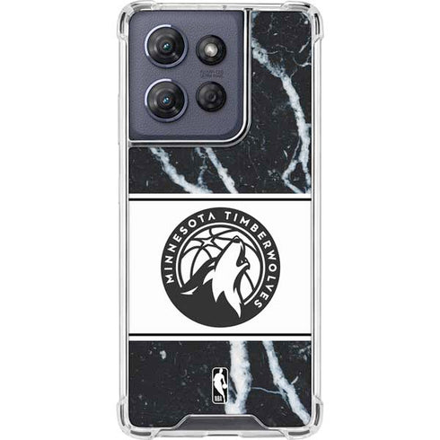 NBA Minnesota Timberwolves Marble Moto G 5G (2025) Clear Case