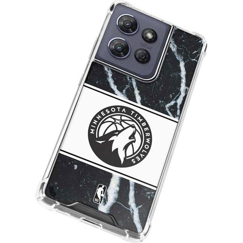 NBA Minnesota Timberwolves Marble Moto G 5G (2025) Clear Case