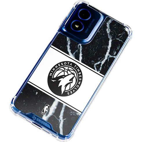 NBA Minnesota Timberwolves Marble Moto G 5G (2024) Clear Case