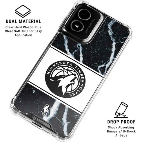 NBA Minnesota Timberwolves Marble Moto G Power 5G (2024) Clear Case