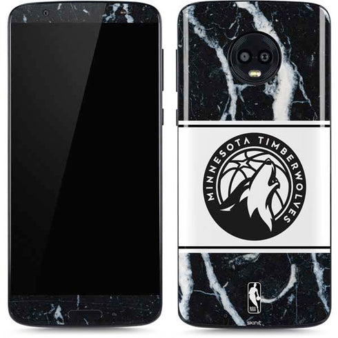 NBA Minnesota Timberwolves Marble Moto G6 Skin