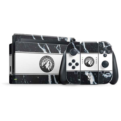 NBA Minnesota Timberwolves Marble Nintendo Switch Bundle Skin