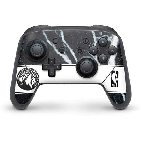 NBA Minnesota Timberwolves Marble Nintendo Switch Pro Controller Skin
