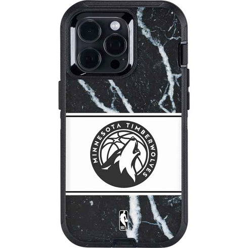 NBA Minnesota Timberwolves Marble Otterbox Defender iPhone Skin