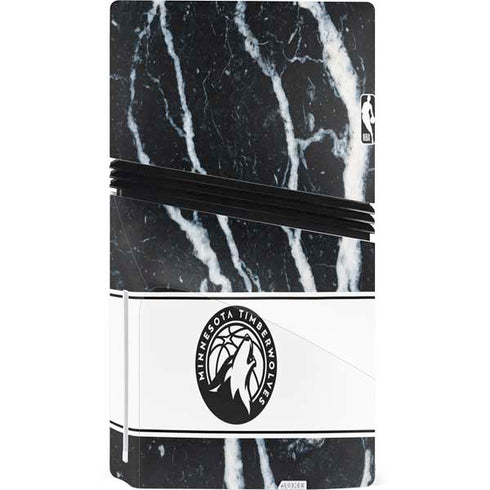 NBA Minnesota Timberwolves Marble PS5 Pro Disk Console Skin