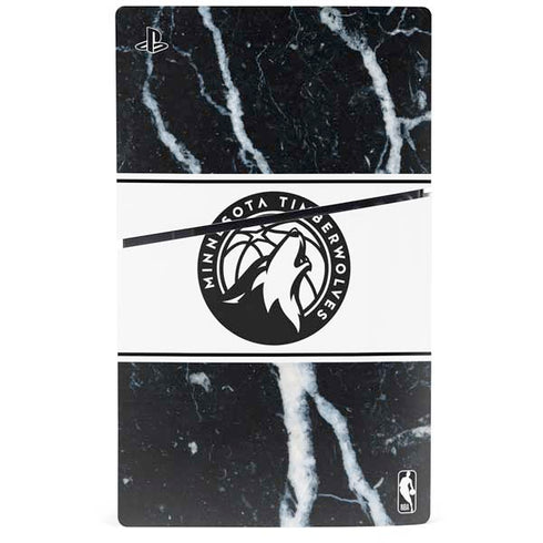 NBA Minnesota Timberwolves Marble PS5 Slim Disk Console Skin